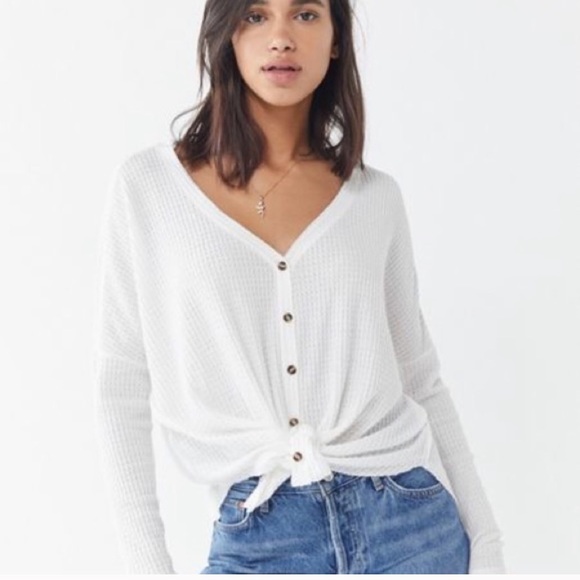 Urban Outfitters Tops - Urban Outfitters Jojo Oversized thermal Top Small
